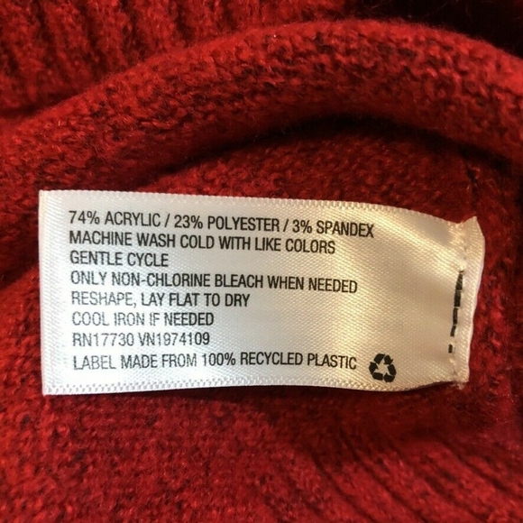 Wild Fable Women's Mock Turtleneck Thick Sweater Stretchy Red Junior XXL - Picture 4 of 5